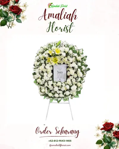 Krans Bunga Duka Cita di Jlumpang